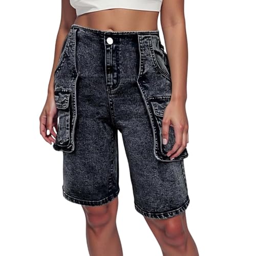 Short en jean court femme stretch et confortable jorts en denim déchiré grandes tailles