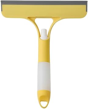 Shower Squeegee for Glass Doors All-Purpose Window Squeegee for Tile Shower Walls Mirror Bathroom Car Window Cleaning Yellow