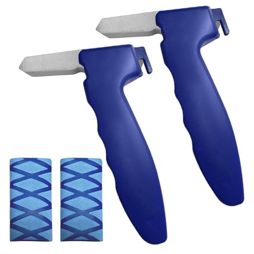 DAORFAA 2 Pack Car Door Handle for Elderly Car Handle Assist Portable Vehicle Support Handle for Easy Sit to Stand Assistance Car Door Latch Handle (Blue)