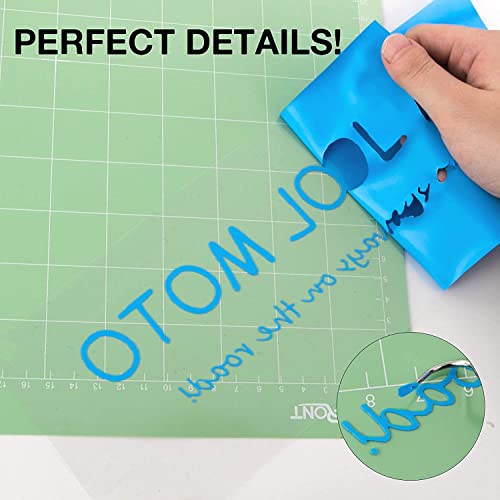 Image of HTVRONT Vinyl Rolls Heat Transfer Vinyl - 12 inch x 8ft Lake Blue HTV for Shirts, Iron on Vinyl for All Cutter Machine - Easy to Cut & Weed for Heat Vinyl Design (Lake Blue)