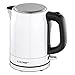 Cloer - Bollitore in acciaio INOX, 2200 W, con indicatore del livello dell'acqua e protezione contro il surriscaldamento e il funzionamento a secco 1,0 l bianco