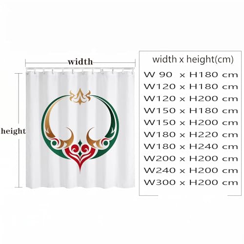 Rideau de douche en tissu polyester imperméable vert 150 x 180 cm