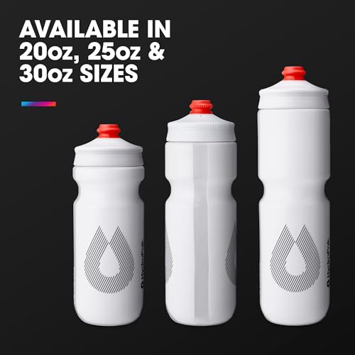 Image of HydraPak Breakaway Surge Lightweight Bike Water Bottle 2-Pack (20oz, 25oz, 30oz) - High Flow, Cycling & Sports Squeeze Bottle