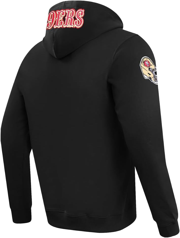 Pro Standard Mens NFL Old English Brushed Back French Terry Pull Over Hoodie - Image 2