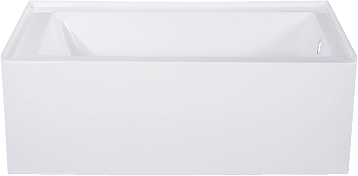 Kingston Brass VTAP543022R Aqua Eden Alcove Tub, White