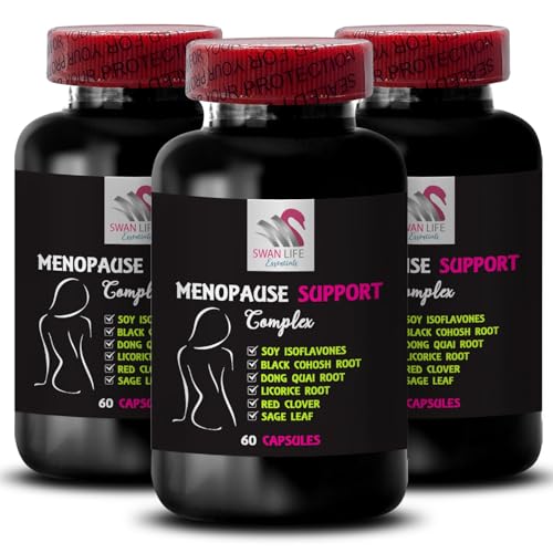Gentle Calm - MENOPAUSE SUPPORT COMPLEX - Nighttime Balance, Daily Peace, Smooth Support, Warmth Moments, Inner Tranquility, Women's Bliss, Refreshing Comfort, Soothing Harmony 3 Bottle 180 Capsules -  SWAN LIFE ESSENTIALS
