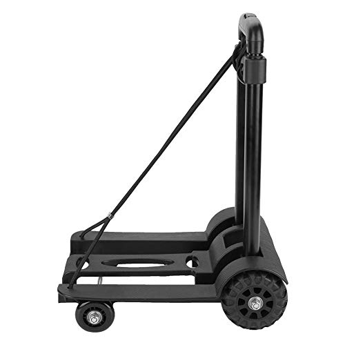 Lightweight Luggage Trolley Folding Folding Trolley Transport Trolley Aluminium Sack Truck with Height Adjustable Handle 75 kg Load Capacity