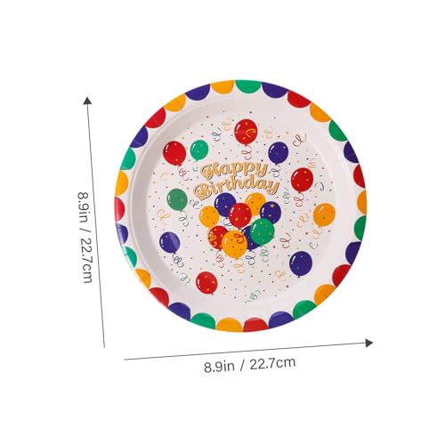CHILDWEET 10個 入り使い捨てカラフルケーキ用紙皿 多機能パーティースナックプレート 軽量で丈夫な食事用食器 おしゃれな室内外イベント対応