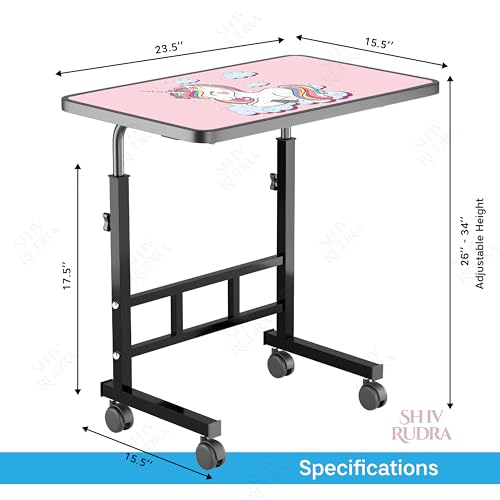 Image of Multi-Purpose Laptop Table, Study Table| Heavy Duty Bed Table| Adjustable for Height, Portable for Office, Work Form Home | DIY Table, Easy to Asembl (Adjustable Unicon)