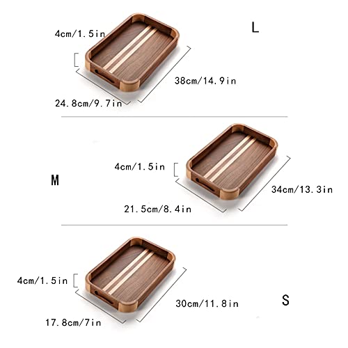 Plateau de serrage incrusté en bois pour organisation maison - 3