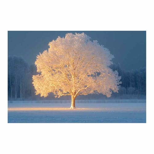 Tableau Forêt Hivernale pour illuminer un salon sombre et instaurer le calme