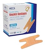 Flexible Fabric Bandages - Flex Fabric Adhesive Bandages Knuckle Bandages for Finger Care and to Protect Wounds from Infection - (100 Count Box)