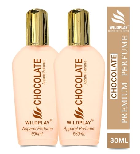 Image of Wildplay Chocolate Spray Perfume for Men & Women 30ml - Sweet, Warm & Inviting Unisex Fragrance with Rich Cocoa Notes, Long-Lasting Scent, Perfect for Everyday & Gifting Pack of 2