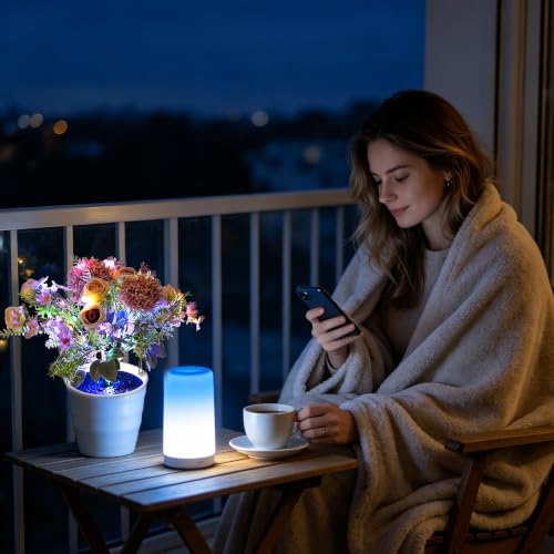 Image of Artificial Pink Flower Night Light Bedroom Wedding Party Coffee Decor | Gifts for Women Mom Wife Girlfriend Birthday Valentines Mothers Day Christmas Anniversary Housewarming