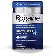 Rogaine for Men Hair Regrowth Treatment, Easy-to-Use Foam, 6 Month Supply 6 Packs- 2.11 oz Cans