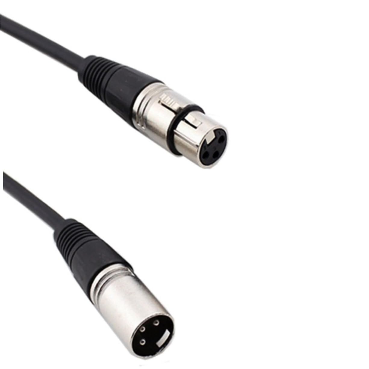 POPETPOP Cavo Audio Xlr Maschio Sicura per Microfono e Mixer Trasmissione con Connettori per Registrazioni Performance Nero