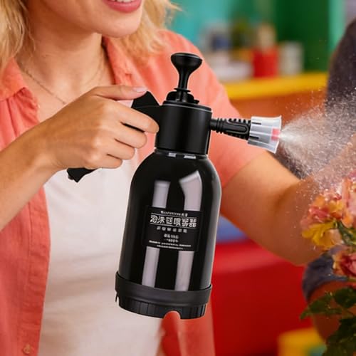 Pulverizador de agua de 2 litros con bomba manual y empuñadura ergonómica para plantas 4
