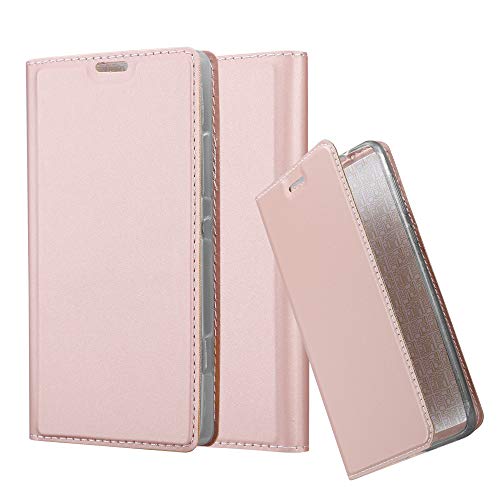 cadorabo Coque pour Sony Xperia SP en Classy Or ROSÉ - Housse Protection avec Fermoire Magnétique, Stand Horizontal et Fente Carte - Portefeuille Etui Poche Folio Case Cover