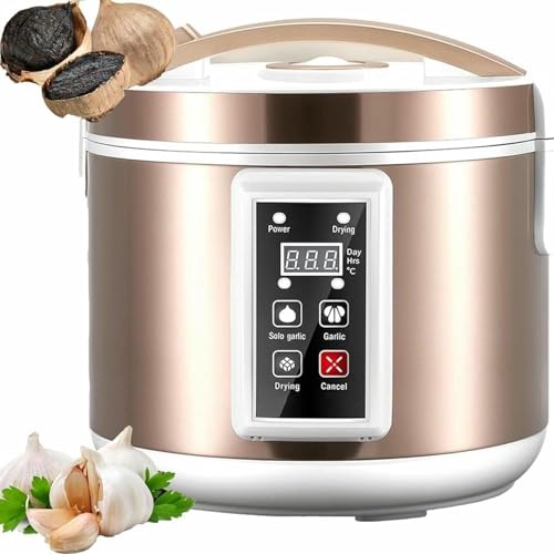 Máquina fermentadora de ajo negro, olla automática de 5 litros con control inteligente para una fermentación rápida de ajo, vino de arroz, natto y yogur durante 14 días