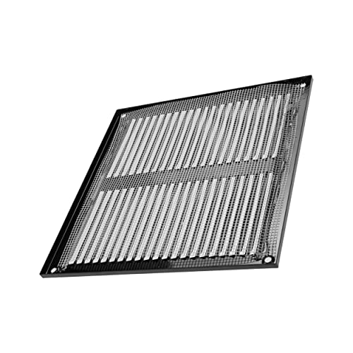 8" X 8" Inch Black Air Vent Cover - Steel Return Air Grilles - For Ceiling And Sidewall - Hvac - With Insect Protection Screen (7.87''X7.87'' Inch, Black) #TOP5