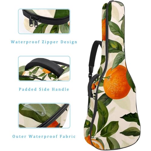 Sac de guitare électrique et basse orange pour protéger des rayures - 4