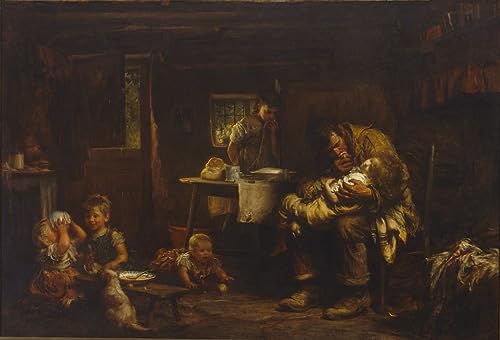 Affiche impression prints le veuf de Samuel Luke Fildes émotion d'art