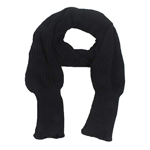 Springcmy Women Winter Knit Blanket Long Shawl Infinity Scarf Wrap Sweater with Sleeves Coat