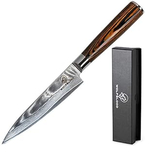 Wolfblood Damastmesser Küchenmesser L Profi-Kochmesser
