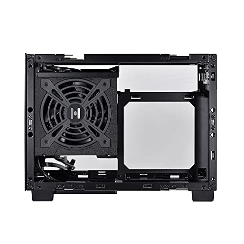 Image of Lian Li Q58X4 Mini Computer CaseI Tempered Glass Gaming CabinetI PC Cabinet I Chassis with PCIe 4.0 Riser Cable I Supports Mini-ITX - Black (G99.Q58X4.in)