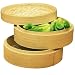 Happy Sales HSST-BMB08, Three Piece 8 Inch Bamboo Steamer