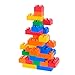 UNiPLAY Plump Soft Building Blocks - 24-Piece Jumbo Stacking Multicolor Set for Early Cognitive Development and Creative Play - Ages 3 Months+