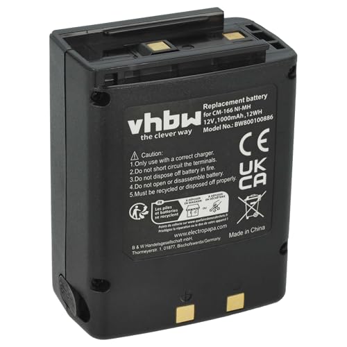 Batterie pour Icom BP-166 vhbw contre les coupures de talkie-walkie