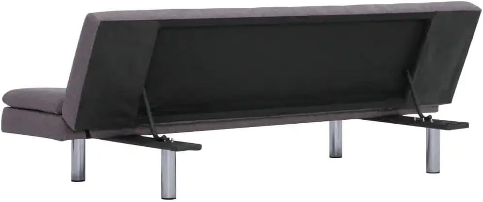 Sofa Bed with Two Mats Gray Tan Polyester Moderns Sofa Comfort Living Room Sofa Styles