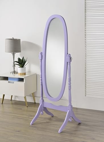 Roundhill Furniture Traditional Queen Anna Style Wood Floor Cheval Mirror,