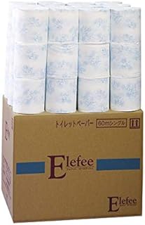 【まとめ買い】ニヨド製紙 エレフィー トイレットペーパー (花柄ブルー)×36ロール入り