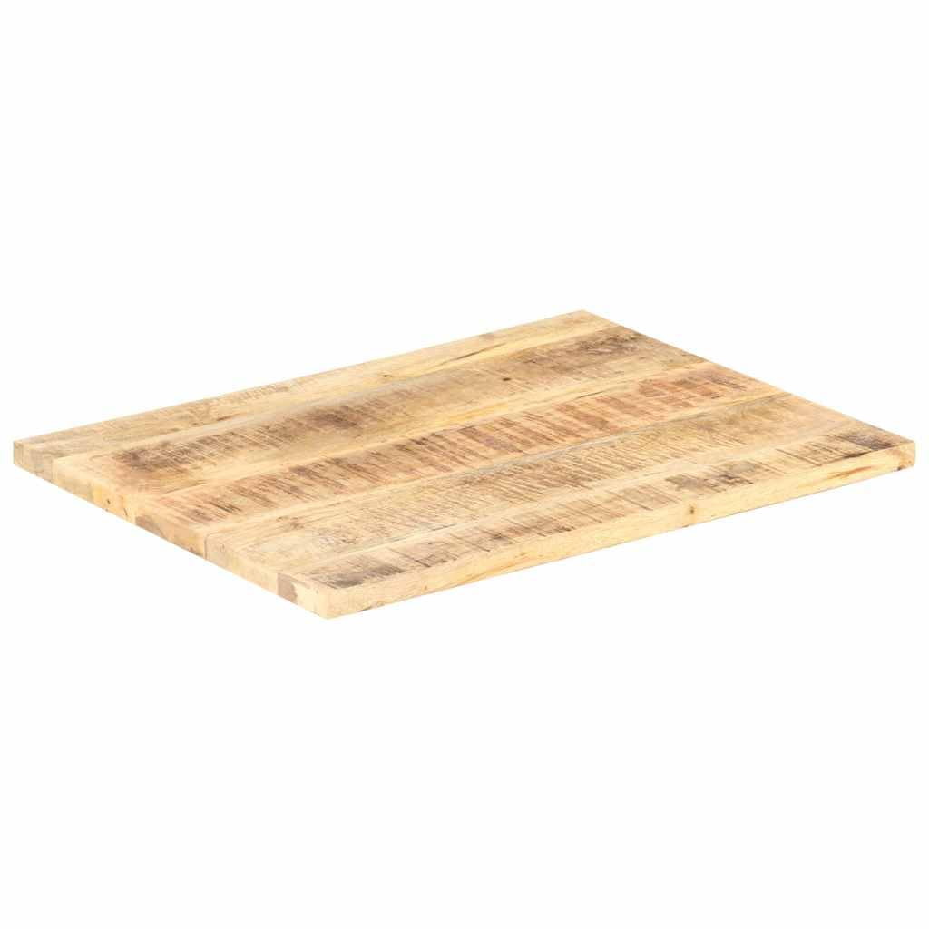 Dessus de Table Massif Bois Mango 25-27 mm 80x70 cm Finition brute