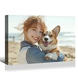superbpag Custom Canvas Prints with Your Photos (Wrapped Framed 36x24), Upload Your Image, Personalized Picture Gifts for Valentine, Wedding, Family, Birthday, Pet - 1.5 Inch Thickness