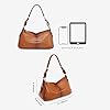 Kattee Soft Leather Hobo Handbags for Women, Genuine Top Handle Vintage Shoulder Purses (Brown)