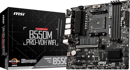 MSI B550M PRO-VDH AM4 DDR4 4400(OC) HDMI DP VGA M.2 USB3.2 MATX Anakart - Görsel 2