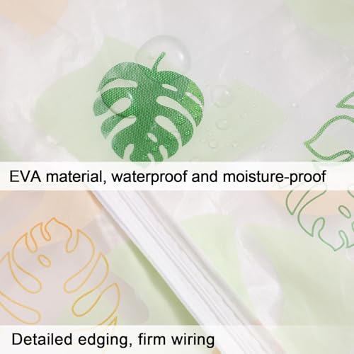 4 Pack Breathable EVA Zipper Hanging Garment Bag, Bottom Enclosed Cloth Cover, Translucent Water Proof Garment Covers, for Suits, Coats, Sweaters, Shirts3