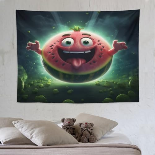 Décoration murale pastèque et tenture de chambre imprimée 3D