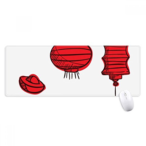 中国の赤ちょうちんは、雄鶏の年 ノンスリップゴムパッドのゲームマウスパッドプレゼント