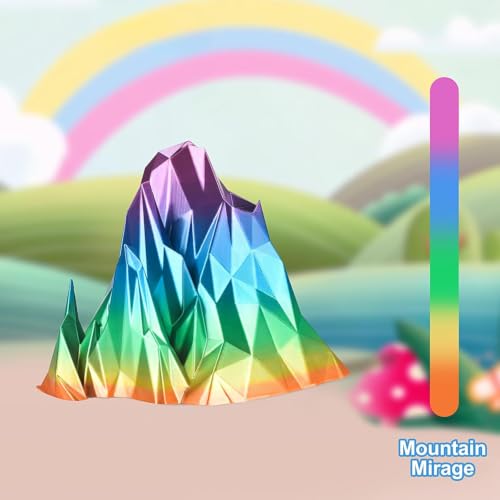 Image of ERYONE Silk PLA Filament 3D Printer 1.75mm + /-0.03 mm, Shiny Silk Filament PLA Bundle 250g*4 Spools, Liquid Gold, Silver, Rainbow Mountain Mirage, Matte Macaron