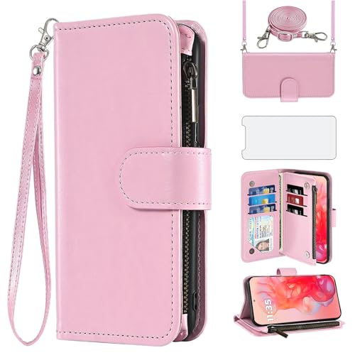 Étui portefeuille Moto G Stylus 5G 2024 rose pour ranger cartes et monnaie