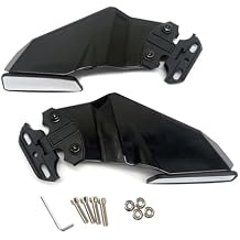 Motorcycle Mirrors Wing Rearview Mirror for Y-amaha YZF R1 R3 R6 R15 R25 R125 Motorbike Fairing Adjustable Sportster Aerodynamics Side Mirrors Black