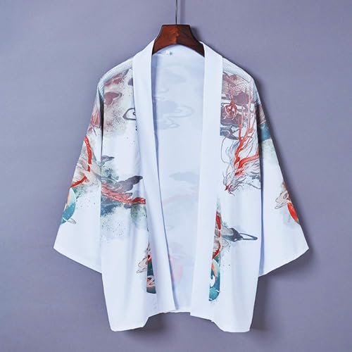 Image of LAI MENG FIVE CATS Women's Summer Cardigan Lightweight Kimono Floral Print Loose Cover up Casual Tops