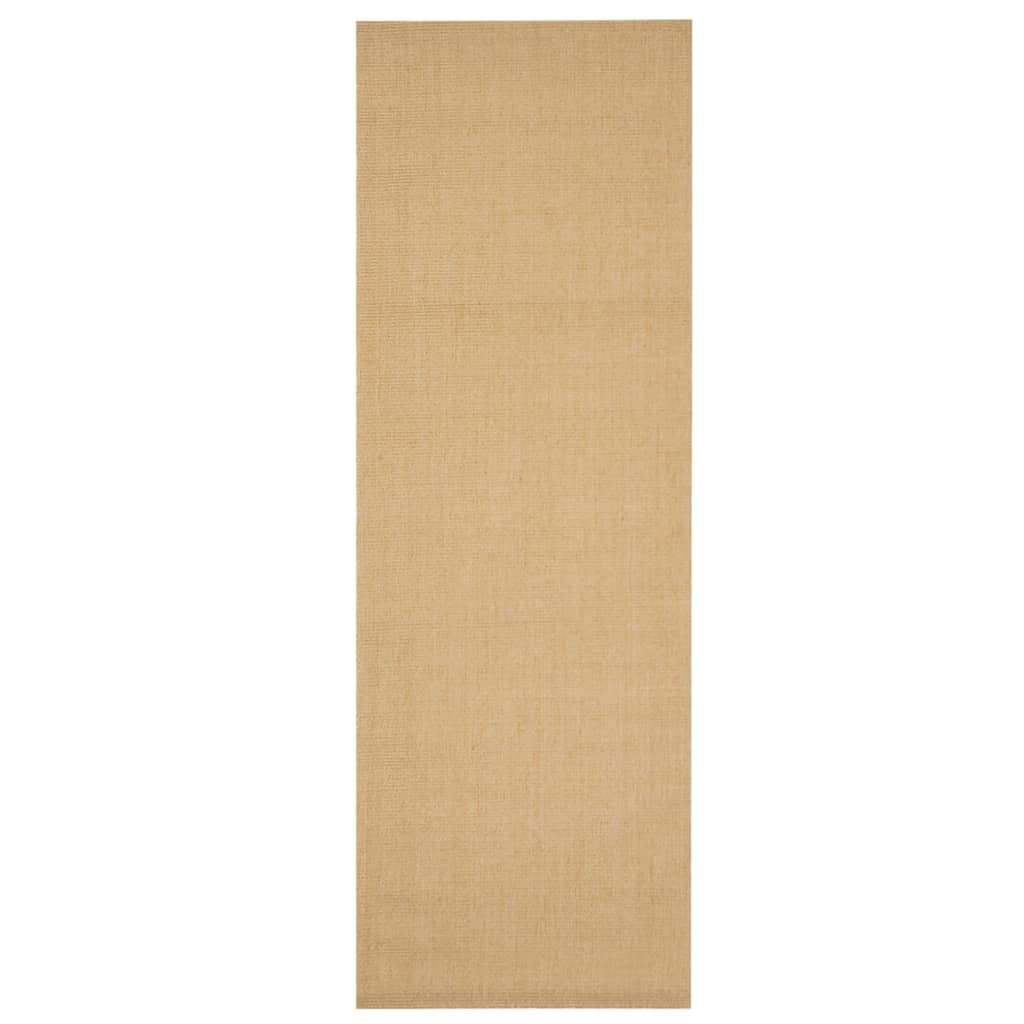 Tapis en fibres naturelles de sisal 66x200 cm aux finitions premium