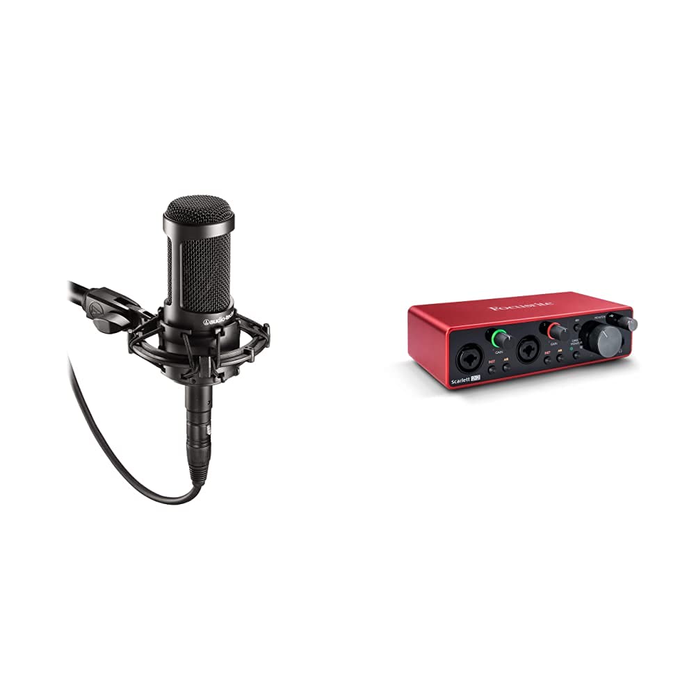 Audio-Technica AT2035 Cardioid Condenser Microphone, Perfect for Studio, Podcasting & Streaming, XLR
