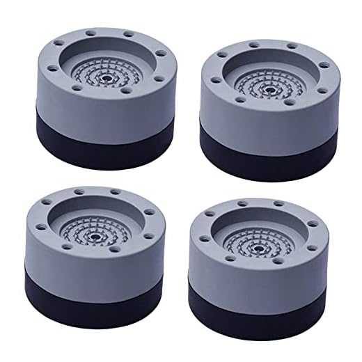 Pacote com 4 calços de borracha para pés de máquina de lavar, antivibração e anti-deslocamento, para evitar movimentação e deslizamento, para redução de ruído de máquina de lavar e secar