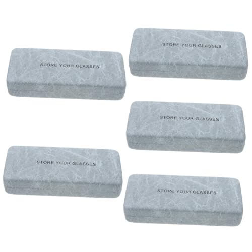 NOLITOY Portable Glasses Storage Case Durable Retro Style Organizer for Sunglasses and Glasses Easy to Clean for Travel and Home Use Wrinkled Leather Design